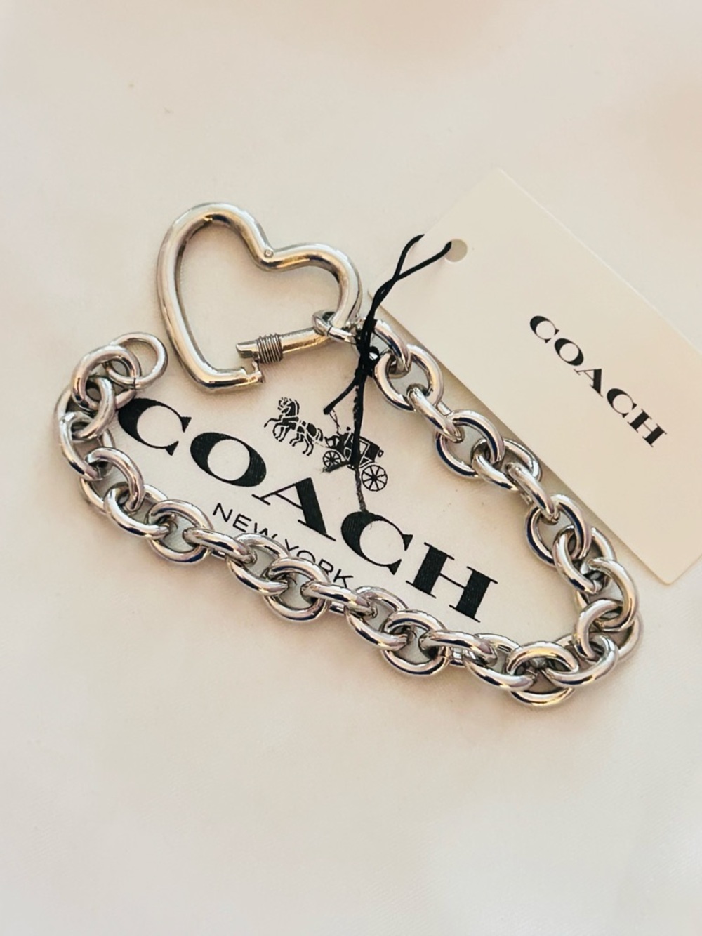 Coach Heart Charm Bracelet